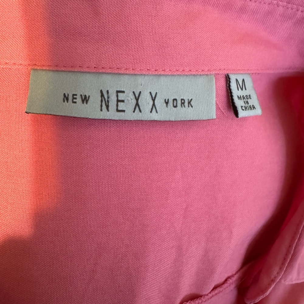 Nexx Pink Silk Button Down Shirt - Picture 4 of 5